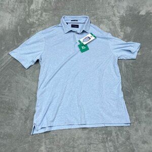 Jachs New York Mens Pima Cotton Blend Polo Shirt XL Light Blue 6753